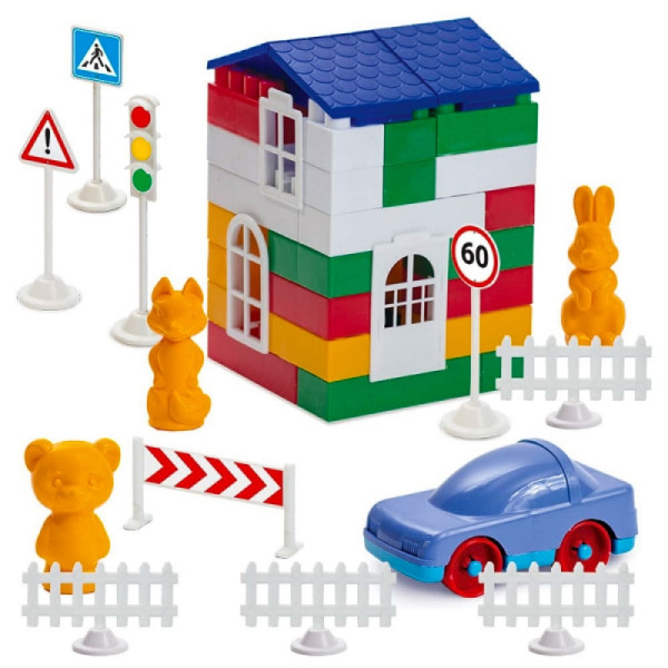 Дитячий конструктор "Лідер" №2 1-220, 80 великих деталей (1-220)