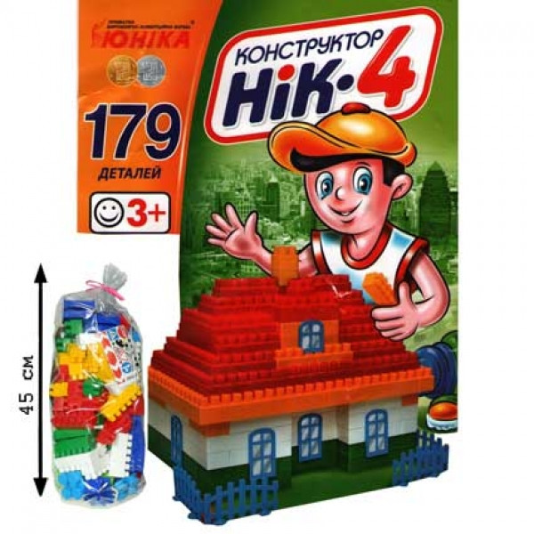 Дитячий конструктор НІК-4 70910, 179 великих деталей (70910)