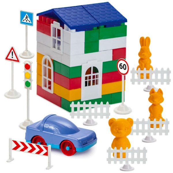 Дитячий конструктор "Лідер" №3 1-052, 100 великих деталей (1-052)