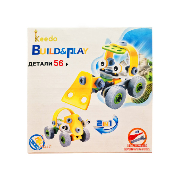 Конструктор Build&Play 2 в 1 "Будівельники" HANYE J-7725, 56 елемента (J-7725)
