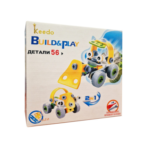 Конструктор Build&Play 2 в 1 "Будівельники" HANYE J-7725, 56 елемента (J-7725)