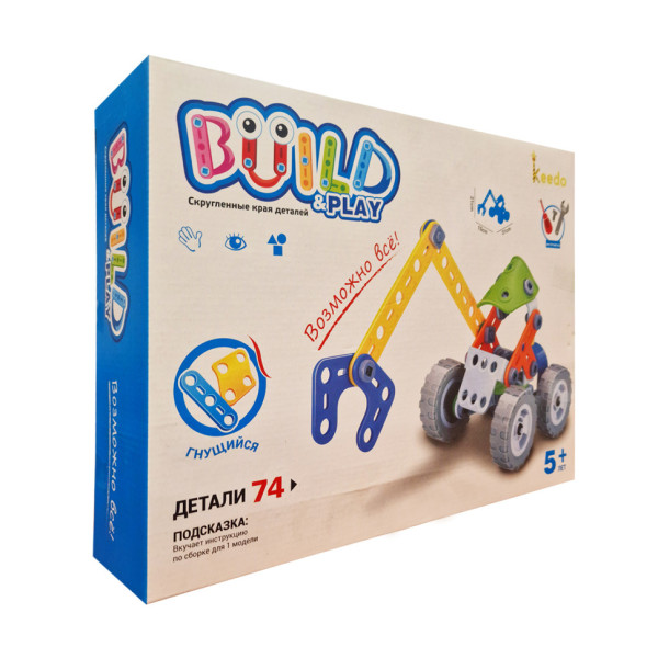 Конструктор Build&Play "Екскаватор" HANYE J-7704, 74 елементи (J-7704)