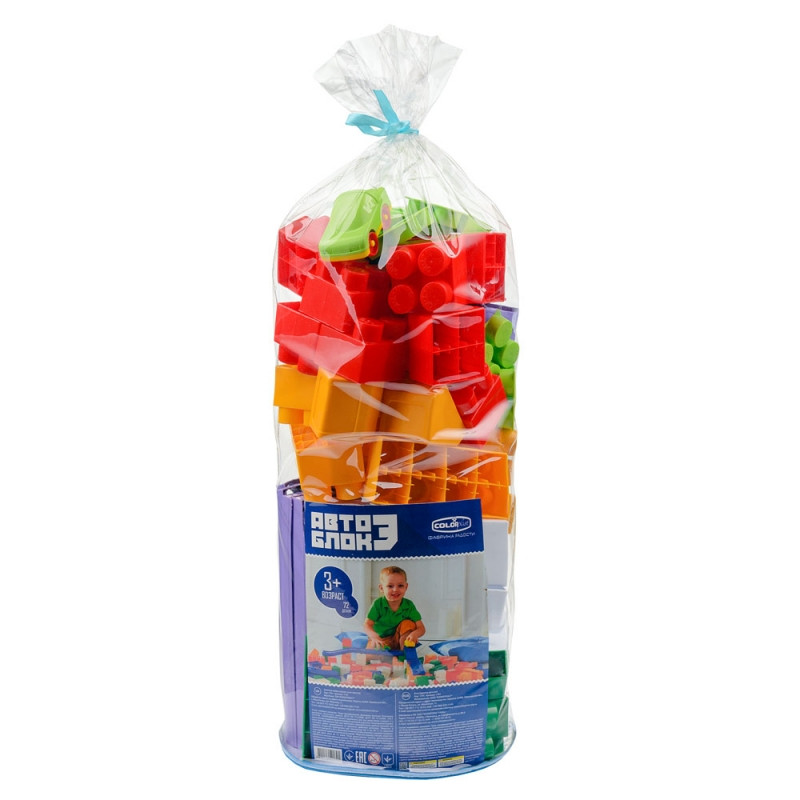 Конструктор "Авто-Блок" №3 Colorplast 1791 72 деталі