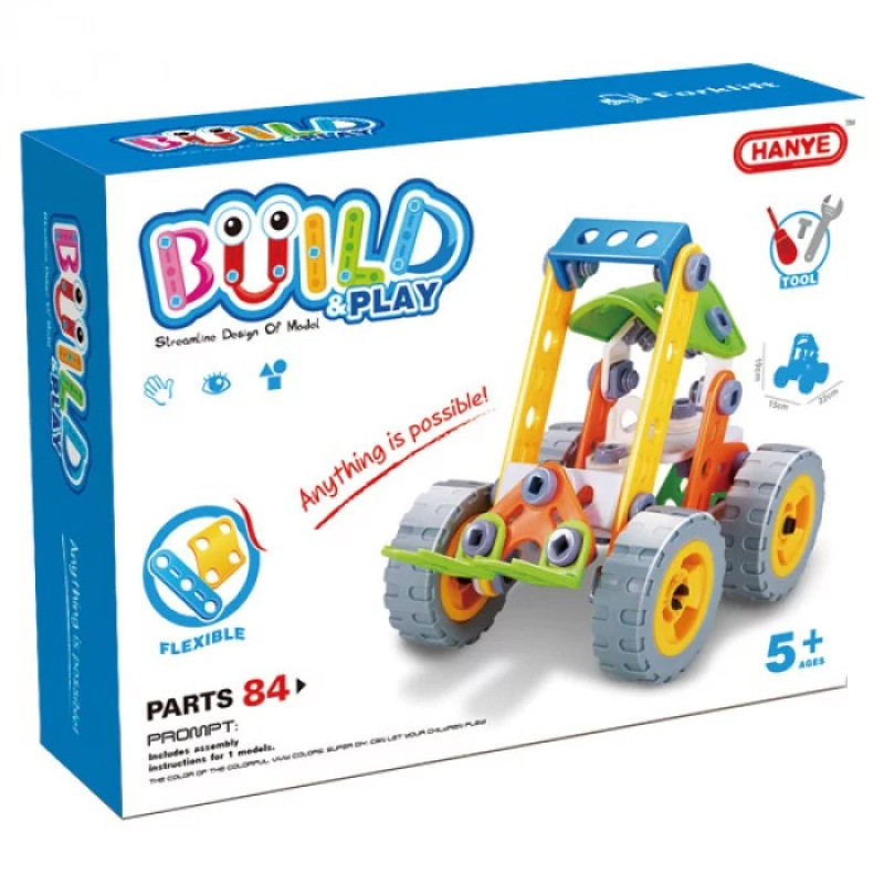 Конструктор Build&Play "Погрузчик" HANYE J-7703, 84 элемента