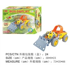 Конструктор детский Build&Play "Бульдозер" Keedo J-108A, 116 элемента