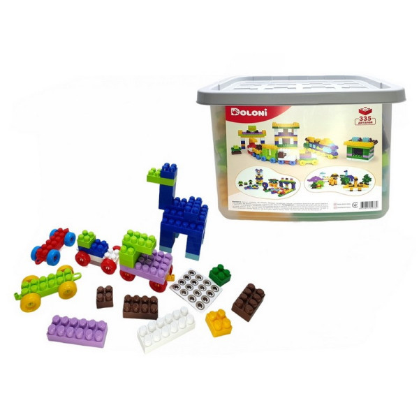 Дитячий блочний конструктор 013999/01 у пластиковому боксі, 335 деталей (013999/01)