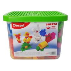 Конструктор "Звірята" 013888/05 в пластиковому боксі, 266 деталей (013888/05-D)