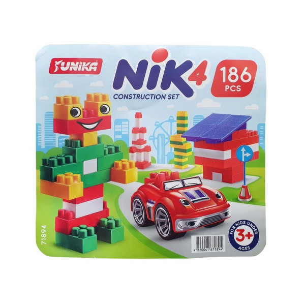 Дитячий конструктор з великими деталями "NIK-4" 71894, 186 деталей (71894)