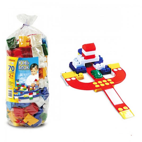 Дитячий конструктор "Юні-блок" -70 70118 з 70 великих деталей (70118)