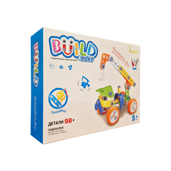 Конструктор Build&Play "Автокран" HANYE J-7702, 98 елементів (J-7702)