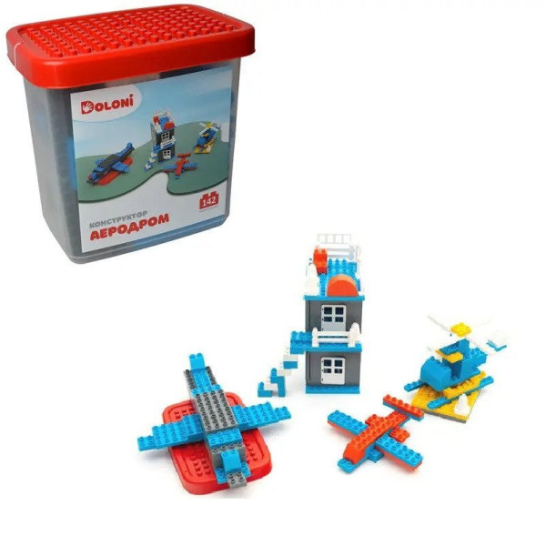 Конструктор "Аеродром" 013888/33 в пластиковому боксі 142 деталі (013888/33)