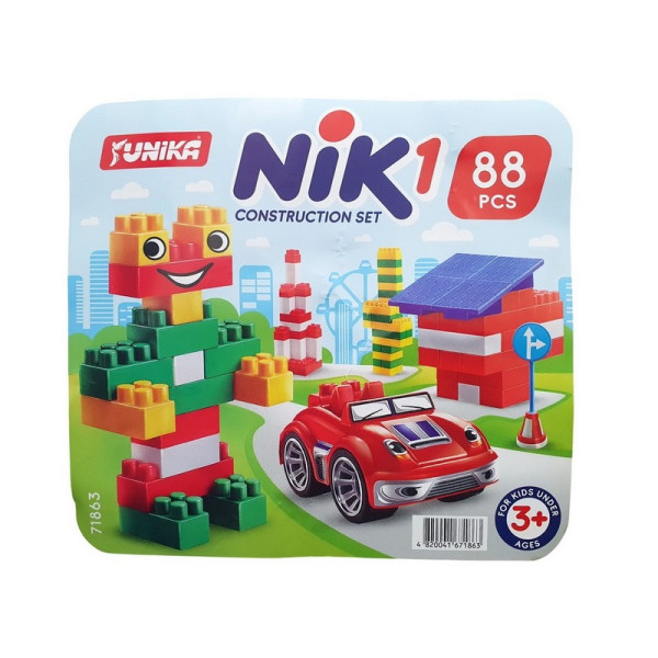 Дитячий конструктор з великими деталями "NIK-1" 71863, 88 деталей (71863)