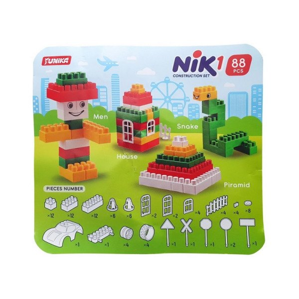 Дитячий конструктор з великими деталями "NIK-1" 71863, 88 деталей (71863)