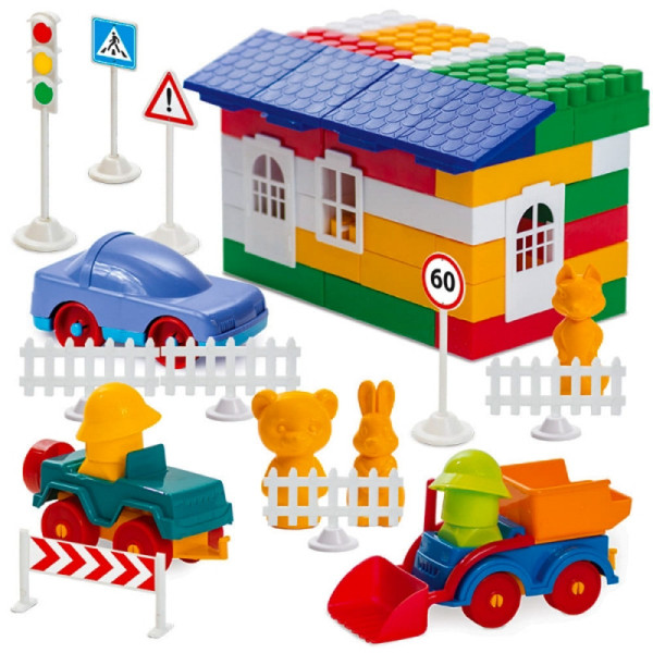 Дитячий конструктор "Лідер" №5 1-054, 200 великих деталей (1-054)