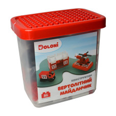 Конструктор "Вертолітний Майданчик" 013888/31 в пластиковому боксі 86 деталей (013888/31)