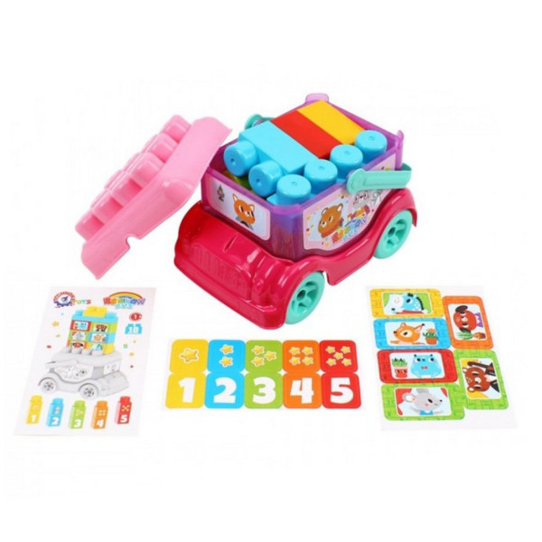 Дитяча іграшка "Автобус-конструктор" 0396TXK(Pink) рожевий (0396TXK(Pink))