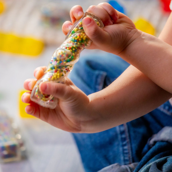 Дитячий сенсорний конструктор "Барвистий трактор" Jelly Blox 932945, 12 деталей (932945)