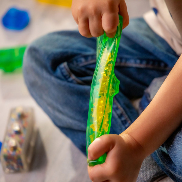 Дитячий сенсорний конструктор "Барвистий трактор" Jelly Blox 932945, 12 деталей (932945)