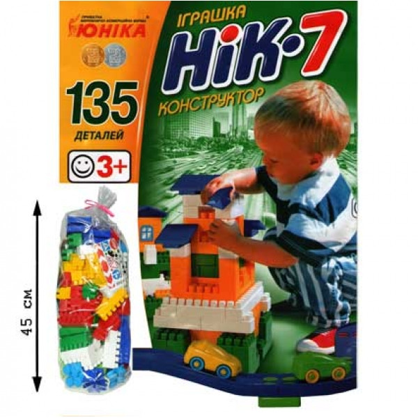 Дитячий конструктор НІК-7 70941, 135 великих деталей (70941)