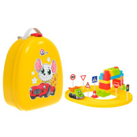 Дитячий конструктор в рюкзаку ТехноК 8652TXK з дорожніми знаками (8652TXK)