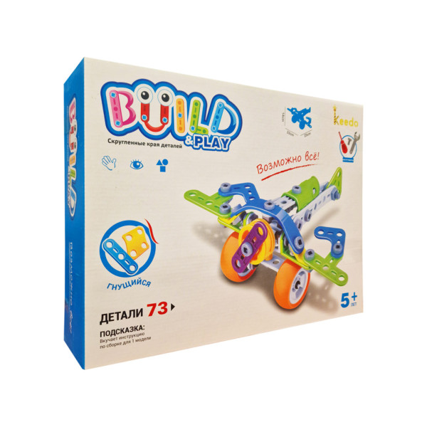 Конструктор Build&Play "Літак" HANYE J-7706, 73 елементи (J-7706)