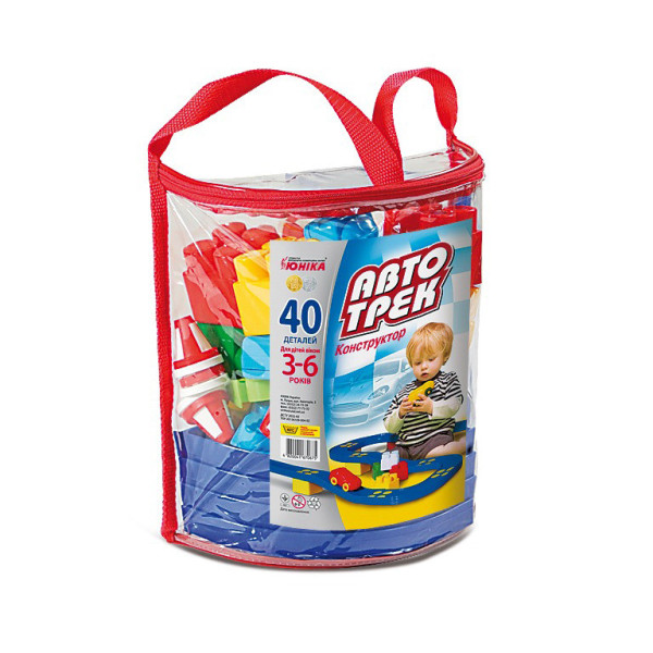 Конструктор дитячий "Автотрек” 70675, 40 деталей, рюкзак (70675)