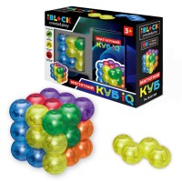 Детский магнитный конструктор IBLOCK Magnetic Cube PL-920-54, 27 деталей