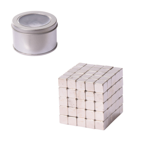 Магнітний конструктор неокуб NC2265 тетракуб, срібло, 125 деталей 5мм у боксі