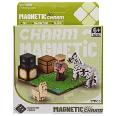 Дитячий магнітний конструктор Minecraft 9966, 27 деталей (9966)