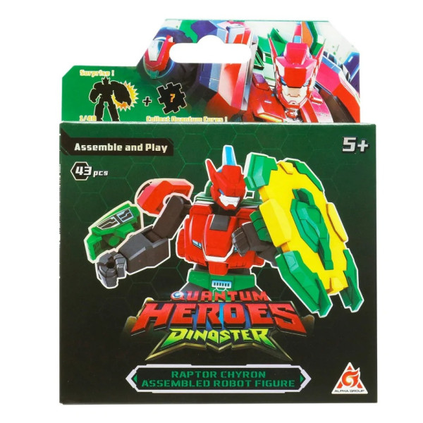 Дитячий робот-конструктор "Раптор Хайрон" Dinoster EU580881A-3, 45 деталей (EU580881A-3)
