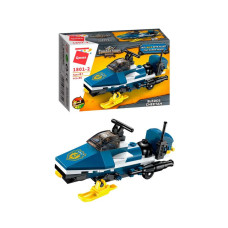 Конструктор Qman 1801-1-8 поліція, транспорт, 45-49 деталей  Снігохід (1801Q-2)