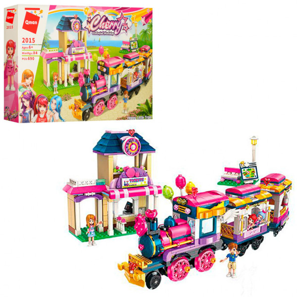 Конструктор Qman 2015 Поезд, 690 деталей