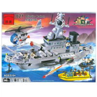 Конструктор BRICK 821 Військовий корабель, 843 деталі (821B)
