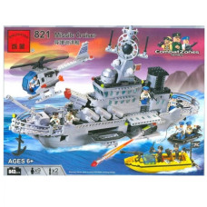Конструктор BRICK 821 Військовий корабель, 843 деталі (821B)