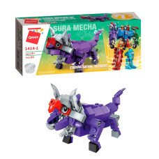 Дитячий Конструктор Qman 1414-1-6 трансформер (робот + динозавр) 93 дет  Triceratops (1414-1)