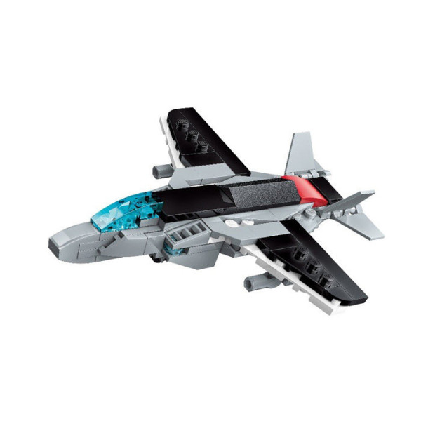 Конструктор Qman 1418Q-1-8 військовий транспорт 74-101 деталь  Бойовий літак Нічний яструб (1418Q-8)