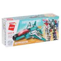 Дитячий Конструктор Qman 1412-1-6 транспорт, 79 дет  Fighter Plane (1412-5)