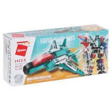 Дитячий Конструктор Qman 1412-1-6 транспорт, 79 дет  Fighter Plane (1412-5)