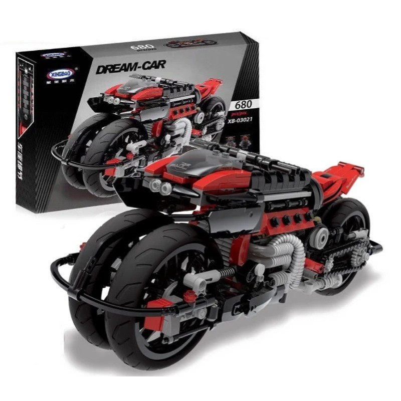 Конструктор XINGBAO XB-03021 MOC Футуристичний мотоцикл, 680 елементів