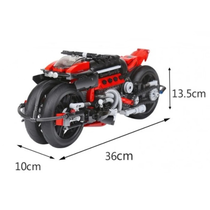 Конструктор XINGBAO XB-03021 MOC Футуристичний мотоцикл, 680 елементів