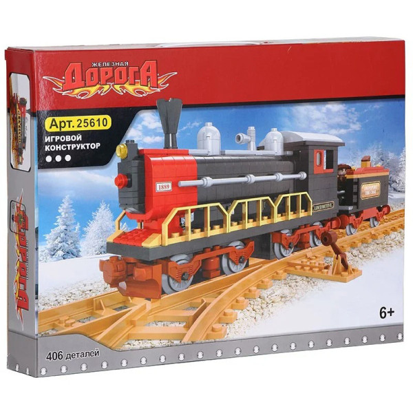 Детский конструктор "Поезд" Keedo 25610, 406 элемента
