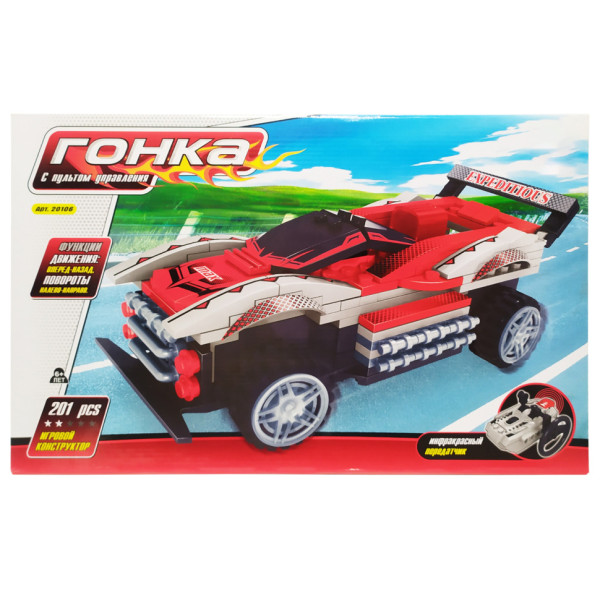 Конструктор на радиоуправлении "Гоночный автомобиль" Keedo 20106, 201 элемента