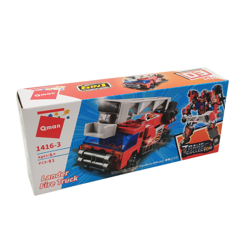 Дитячий Конструктор Qman 1416-1-6 транспорт, 88 дет
