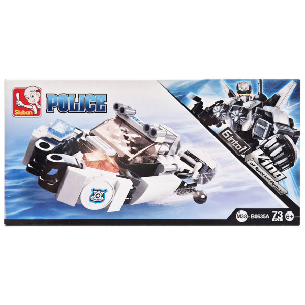 Дитячий конструктор Поліцейська серія Police SLUBAN M38-B0635-1, 73 деталі (M38-B0635-1)