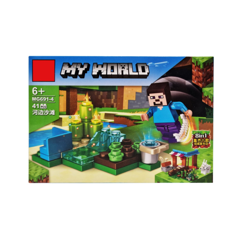 Конструктор дитячий Minecraft MG691 із фігуркою героя