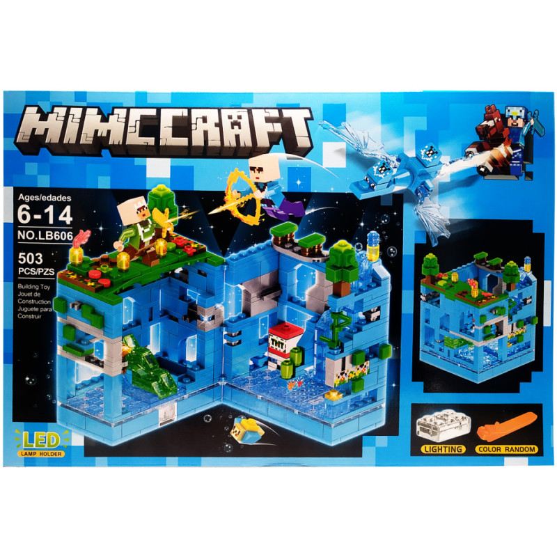 Конструктор "Minecraft" LB606, 503 елементи, LED