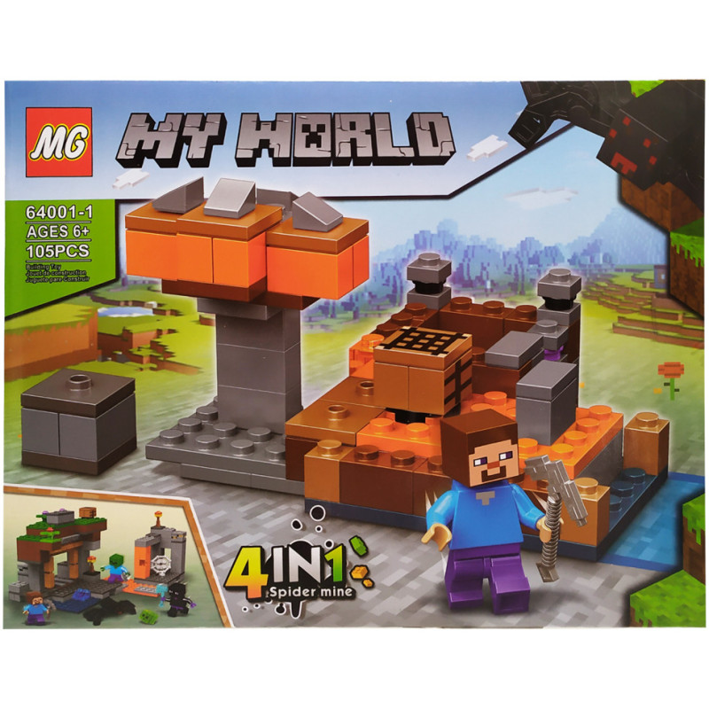 Конструктор "Minecraft" 64001-1, 105 деталей
