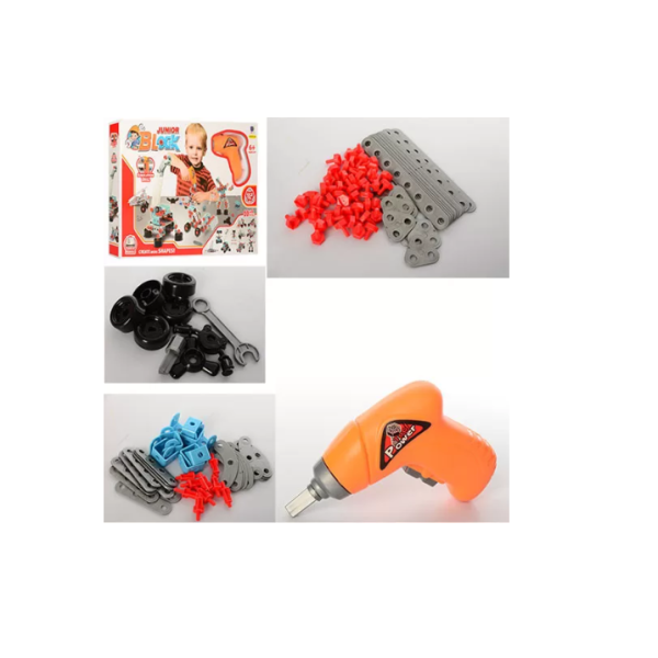 Металлический конструктор 661-302 с дрелью для сборки