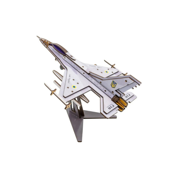 Дерев'яний 3D конструктор "F16" Арт-26913, 79 деталей (Арт-26913)