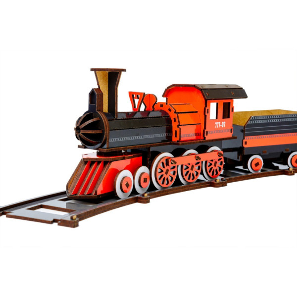 Дерев'яний 3D конструктор "Потяг" Puz-00924, 231 деталь                  (Puz-00924)